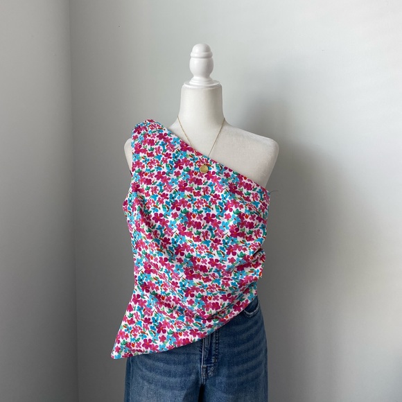 Lovers & Friends floral asymmetrical tank - Picture 3 of 7